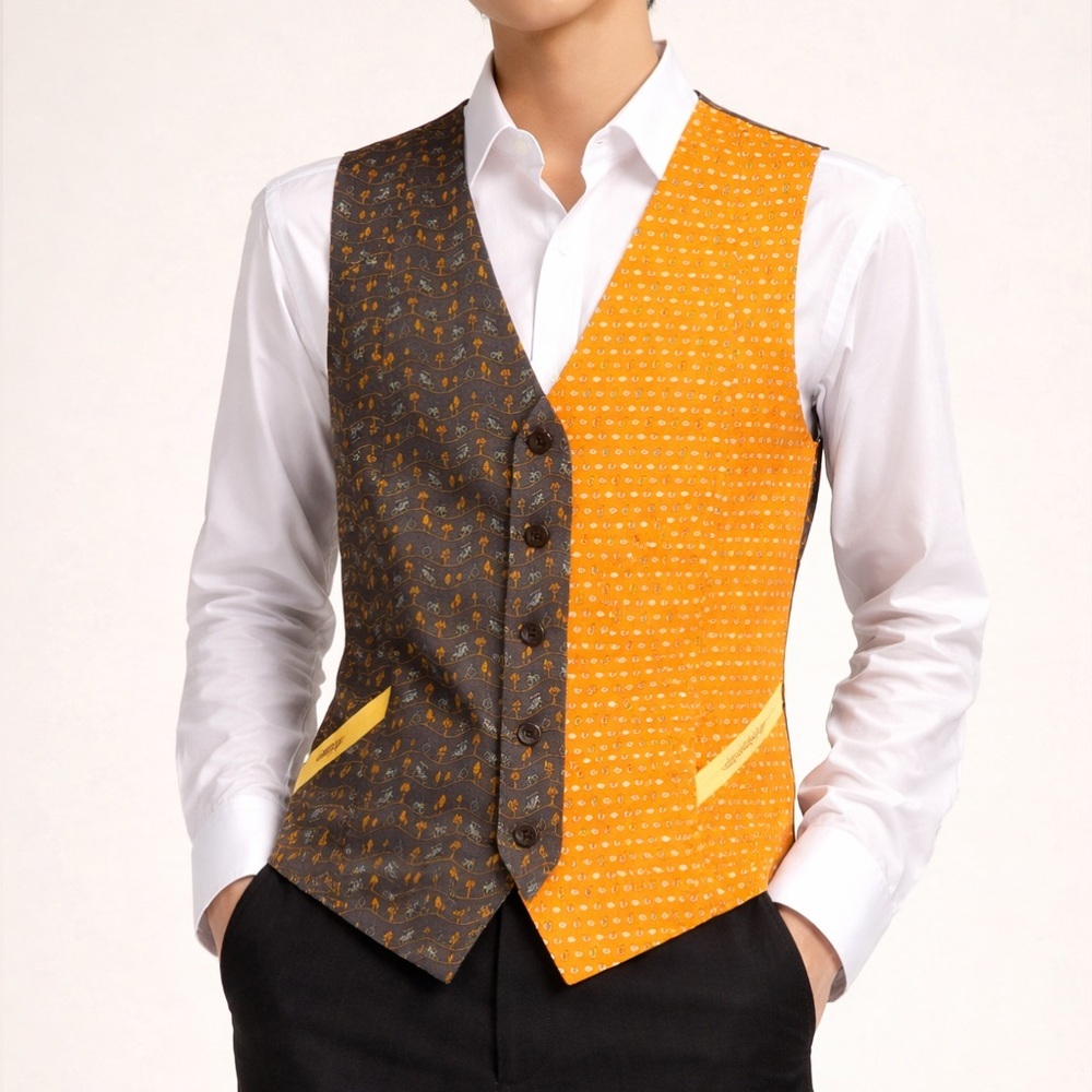 Salvatore Ferragamo silk Unisex Patterned Vest for XS